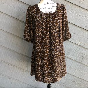 FRANCESCA’S PARAELLA NAVY POLKA DOT DRESS SIZE LARGE